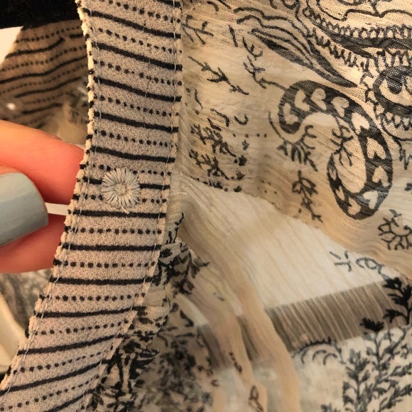 Mango sheer floral blouse, XS - Picture 6 of 9